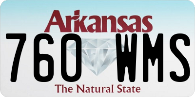 AR license plate 760WMS