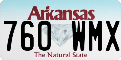 AR license plate 760WMX