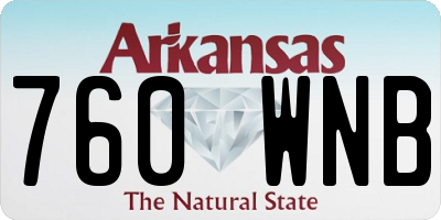 AR license plate 760WNB