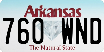 AR license plate 760WND