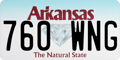 AR license plate 760WNG