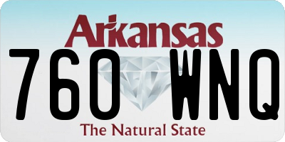 AR license plate 760WNQ