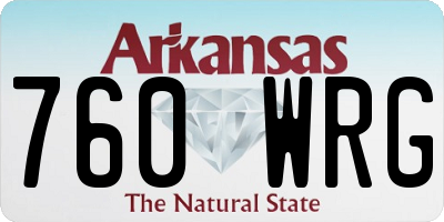 AR license plate 760WRG