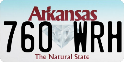 AR license plate 760WRH
