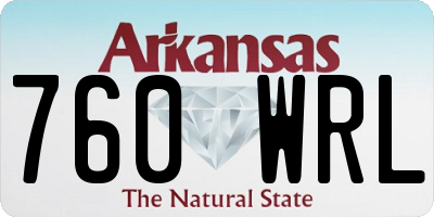 AR license plate 760WRL