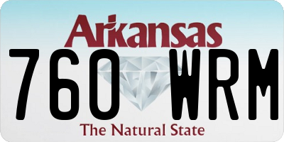 AR license plate 760WRM