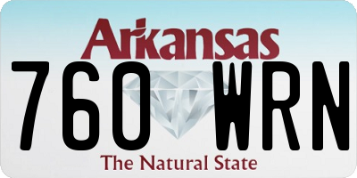 AR license plate 760WRN