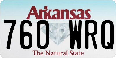 AR license plate 760WRQ