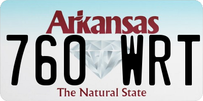 AR license plate 760WRT