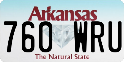 AR license plate 760WRU