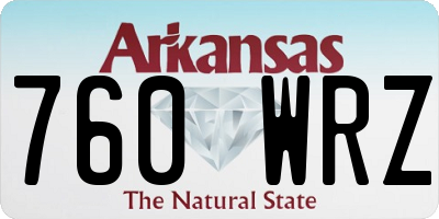 AR license plate 760WRZ