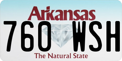 AR license plate 760WSH