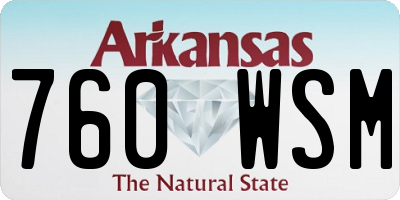 AR license plate 760WSM