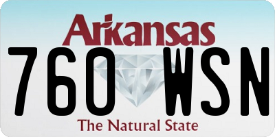 AR license plate 760WSN