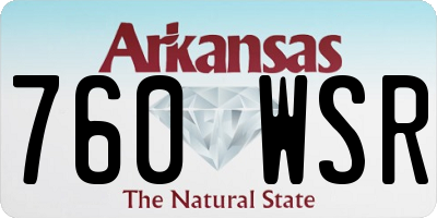 AR license plate 760WSR
