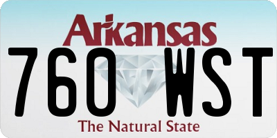 AR license plate 760WST