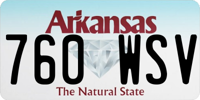 AR license plate 760WSV