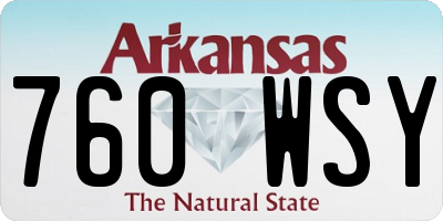 AR license plate 760WSY