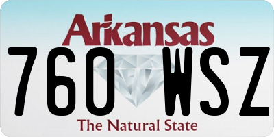 AR license plate 760WSZ