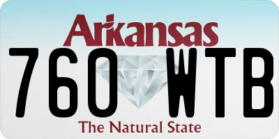 AR license plate 760WTB