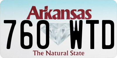 AR license plate 760WTD