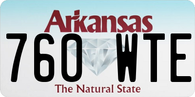 AR license plate 760WTE