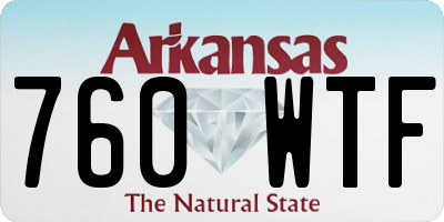 AR license plate 760WTF