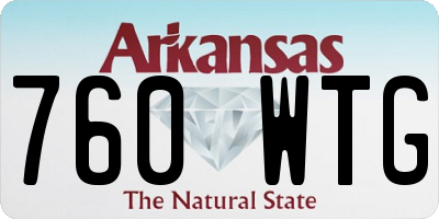 AR license plate 760WTG