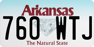 AR license plate 760WTJ