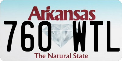 AR license plate 760WTL