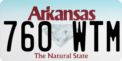 AR license plate 760WTM