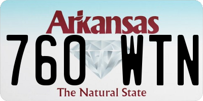 AR license plate 760WTN