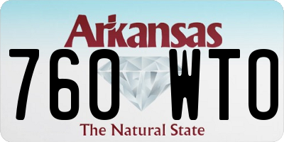 AR license plate 760WTO