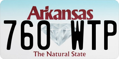 AR license plate 760WTP