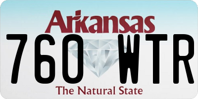 AR license plate 760WTR