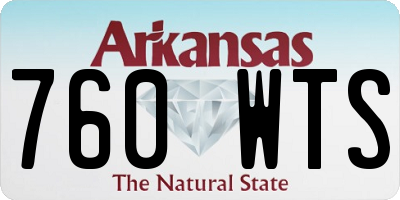 AR license plate 760WTS