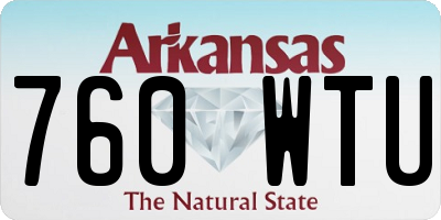 AR license plate 760WTU