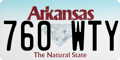 AR license plate 760WTY