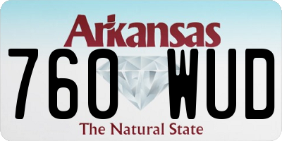 AR license plate 760WUD