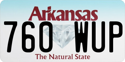 AR license plate 760WUP