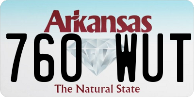 AR license plate 760WUT