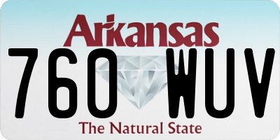 AR license plate 760WUV