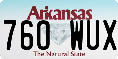 AR license plate 760WUX