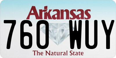 AR license plate 760WUY