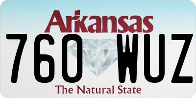 AR license plate 760WUZ