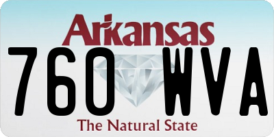 AR license plate 760WVA
