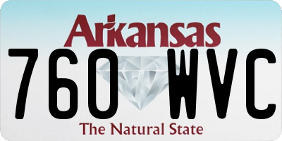 AR license plate 760WVC