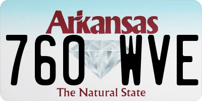 AR license plate 760WVE