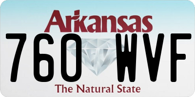 AR license plate 760WVF