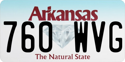 AR license plate 760WVG